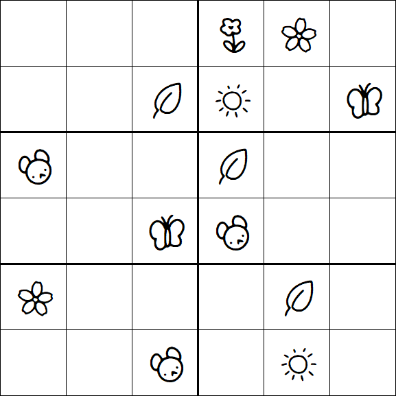 Kids Sudoku 6x6 - Medium