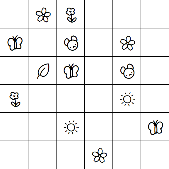 Kids Sudoku 6x6 - Medio