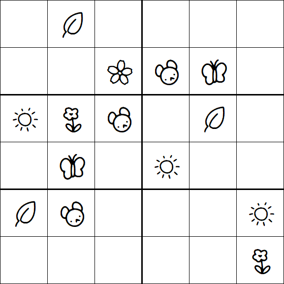 Kids Sudoku 6x6 - Medio