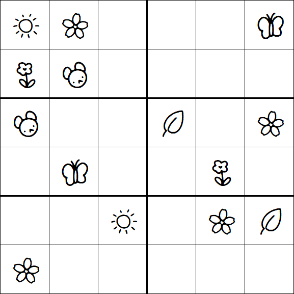 Kids Sudoku 6x6 - Medio