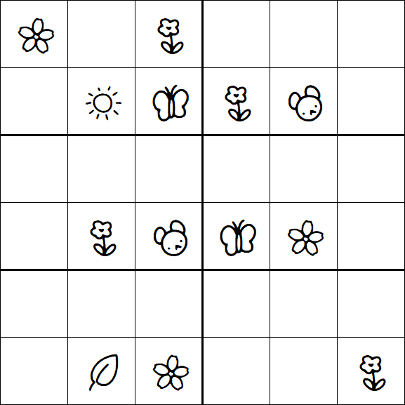 Kids Sudoku 6x6 - Medio