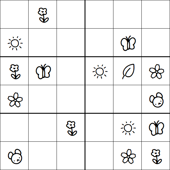 Kids Sudoku 6x6 - Medio