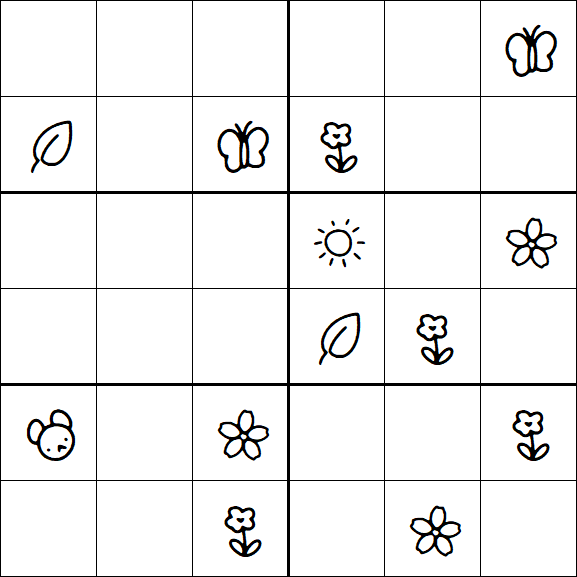Kids Sudoku 6x6 - Medio