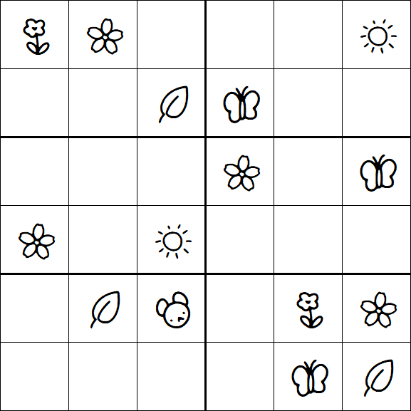 Kids Sudoku 6x6 - Medio