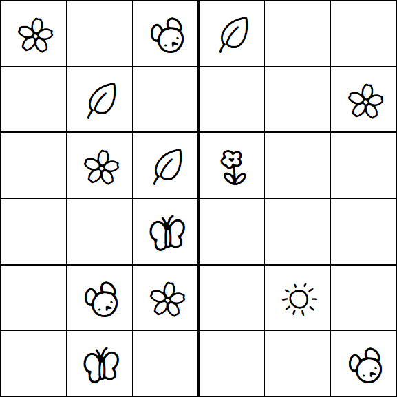 Kids Sudoku 6x6 - Medio