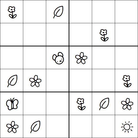 Kids Sudoku 6x6 - Medio