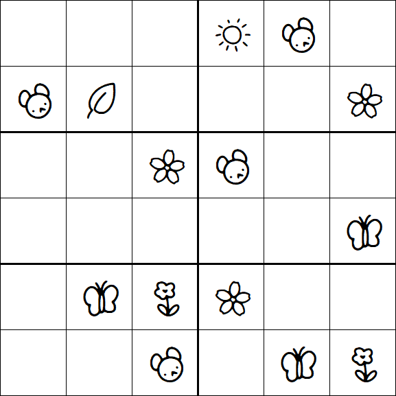 Kids Sudoku 6x6 - Medio