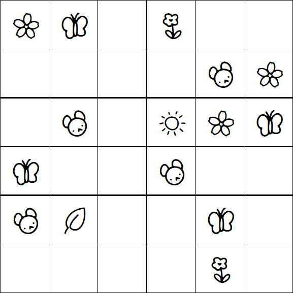 Kids Sudoku 6x6 - Moyen