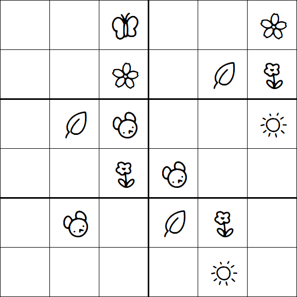 Kids Sudoku 6x6 - Medio
