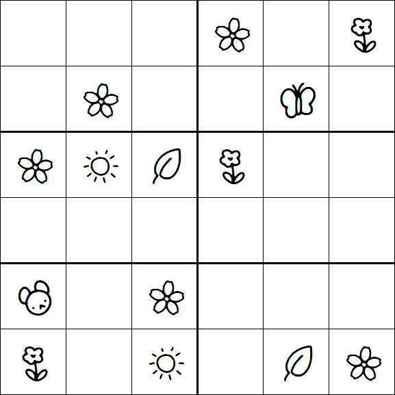 Kids Sudoku 6x6 - Medio