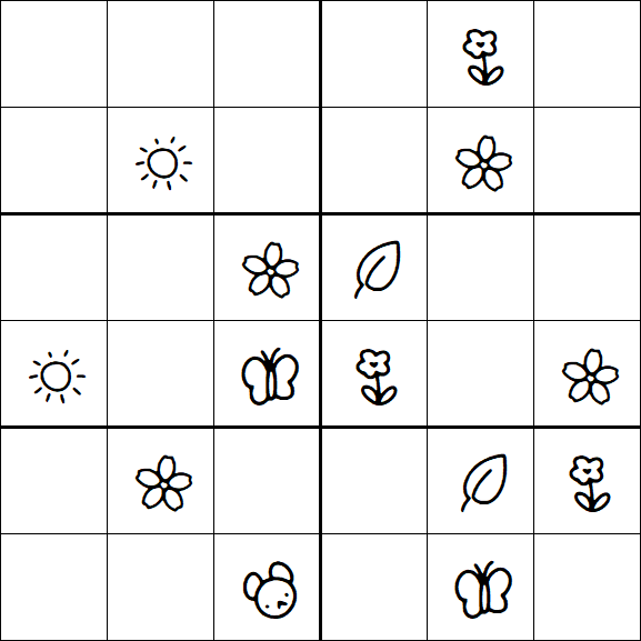Kids Sudoku 6x6 - Medium