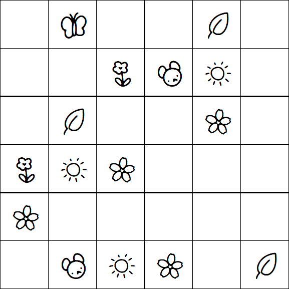 Kids Sudoku 6x6 - Medium