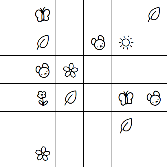 Kids Sudoku 6x6 - Medium