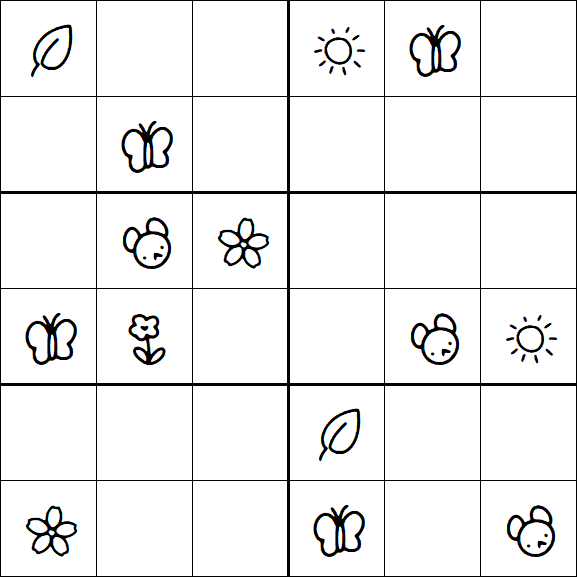 Kids Sudoku 6x6 - Medium
