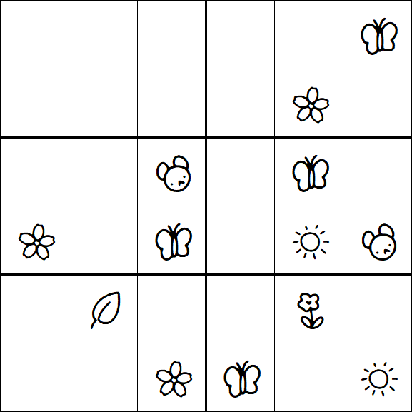 Kids Sudoku 6x6 - Medium