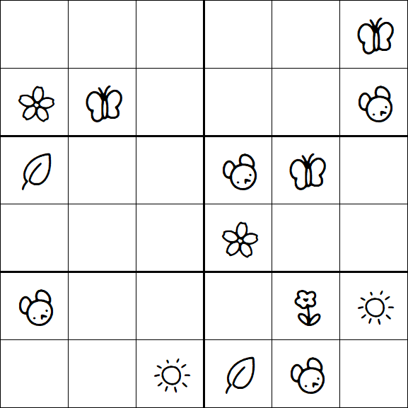 Kids Sudoku 6x6 - Medium