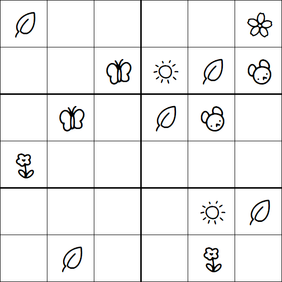 Kids Sudoku 6x6 - Medium