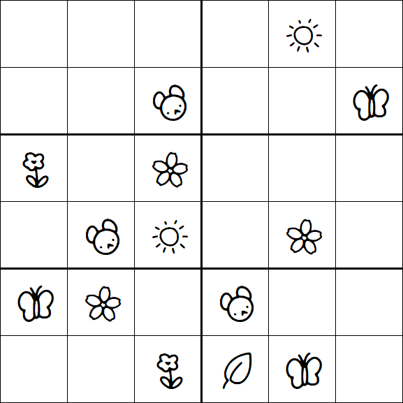 Kids Sudoku 6x6 - Medium