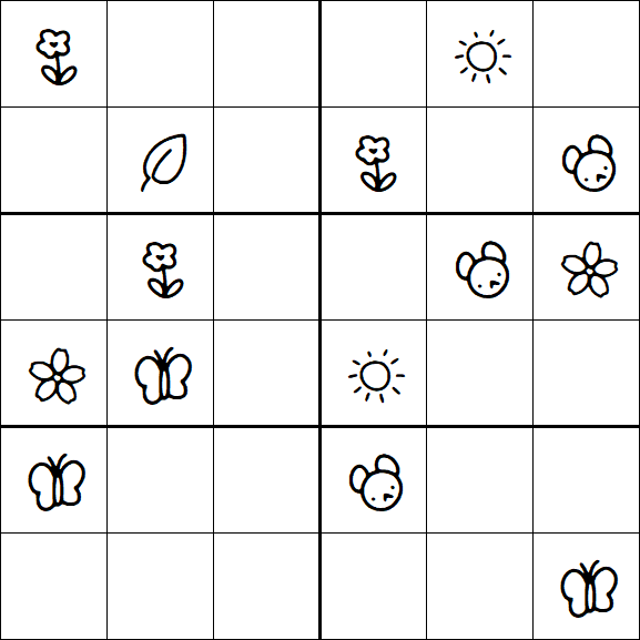 Kids Sudoku 6x6 - Medium