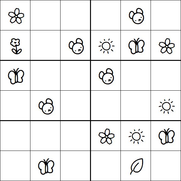 Kids Sudoku 6x6 - Medium