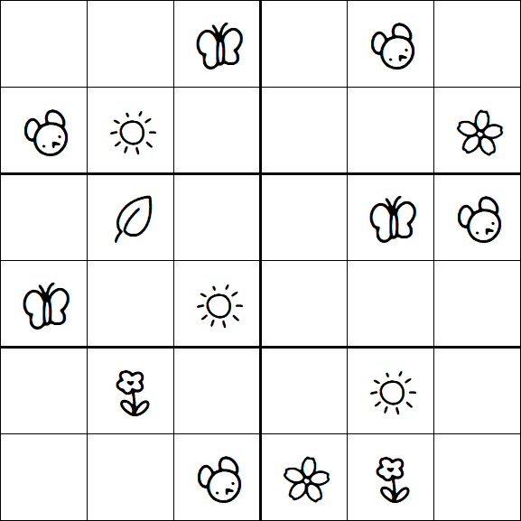 Kids Sudoku 6x6 - Medium