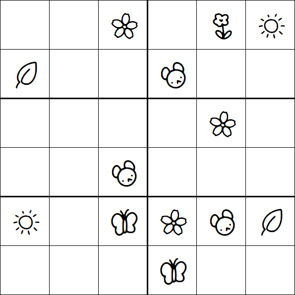 Kids Sudoku 6x6 - Medio