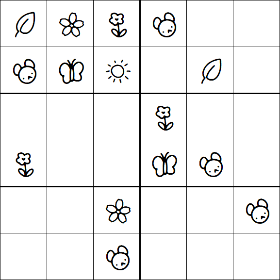 Kids Sudoku 6x6 - Moyen