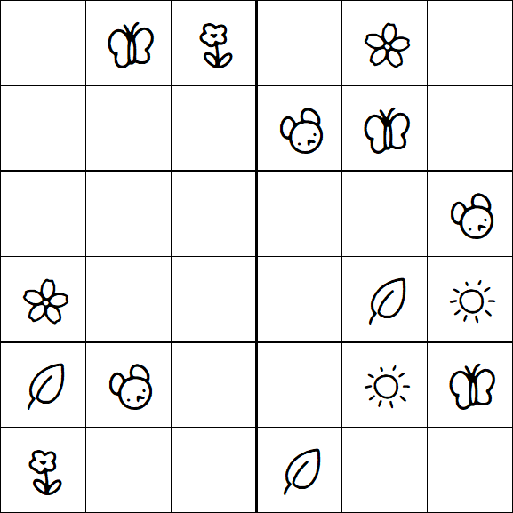 Kids Sudoku 6x6 - Moyen