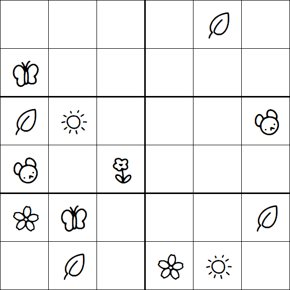 Kids Sudoku 6x6 - Medium