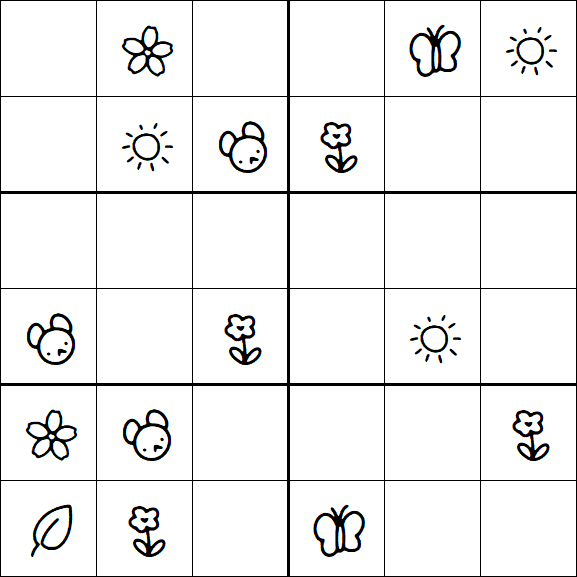 Kids Sudoku 6x6 - Medium