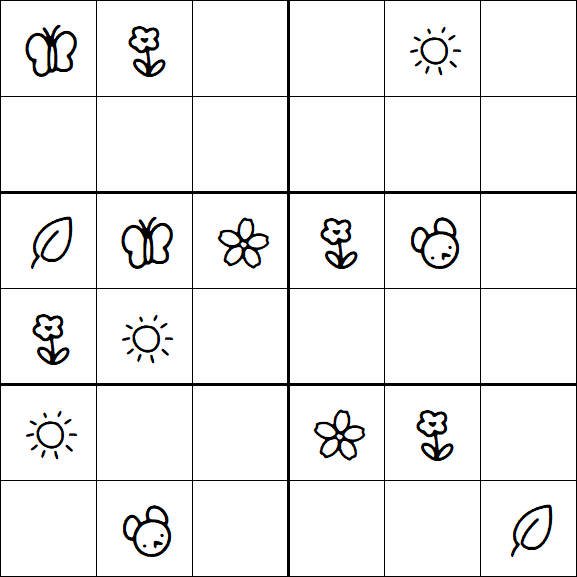 Kids Sudoku 6x6 - Medio