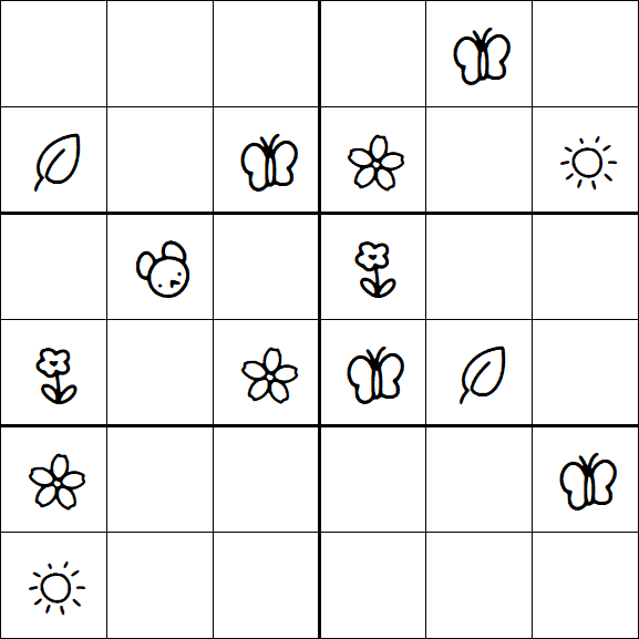 Kids Sudoku 6x6 - Medio