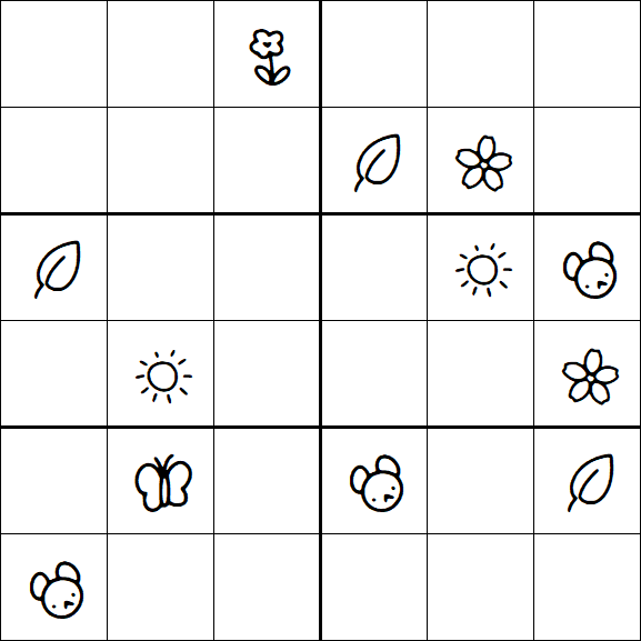 Kids Sudoku 6x6 - Medio