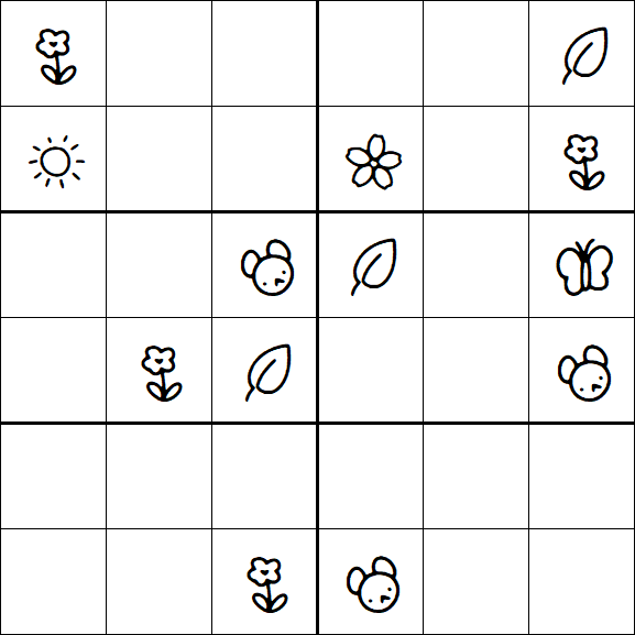 Kids Sudoku 6x6 - Medium