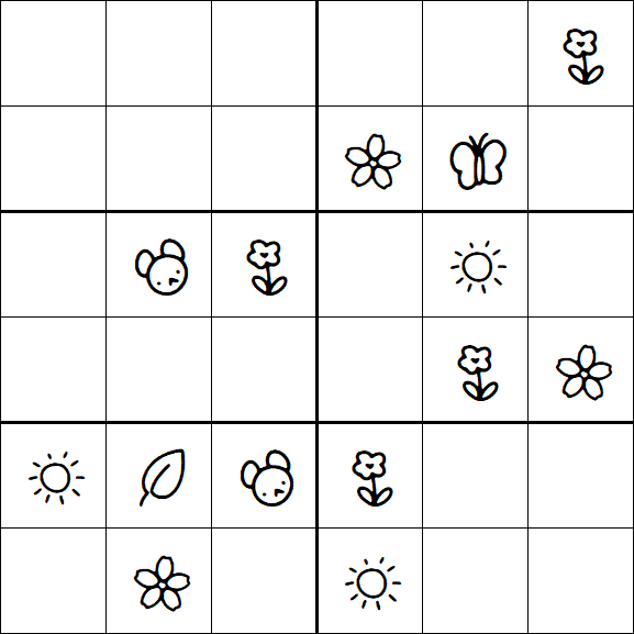 Kids Sudoku 6x6 - Medio