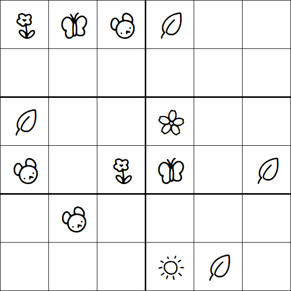 Kids Sudoku 6x6 - Medium