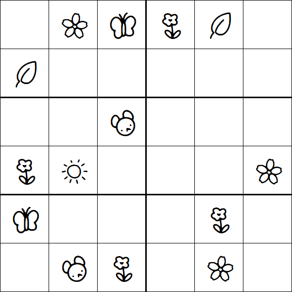 Kids Sudoku 6x6 - Medium
