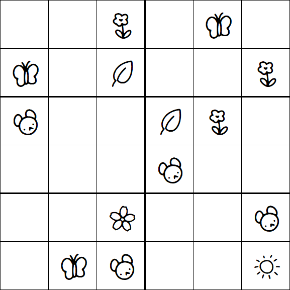 Kids Sudoku 6x6 - Medium