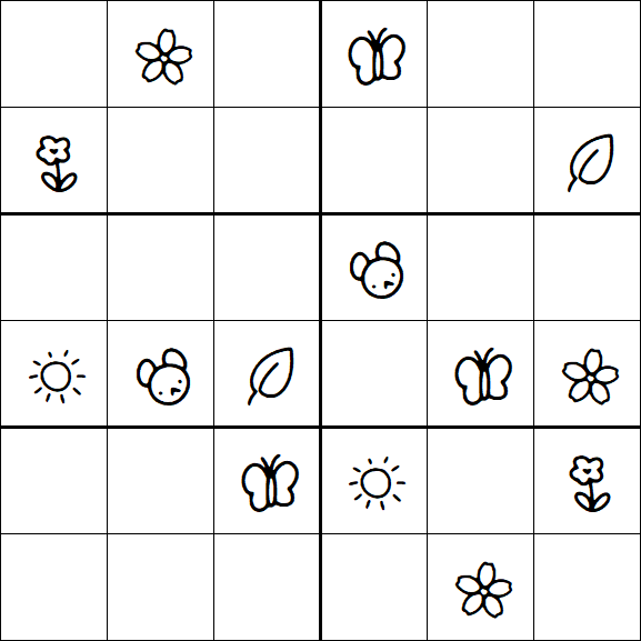 Kids Sudoku 6x6 - Medium