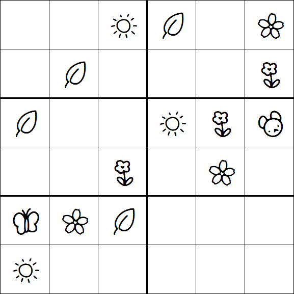 Kids Sudoku 6x6 - Medium