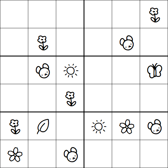 Kids Sudoku 6x6 - Medium