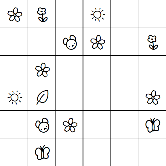 Kids Sudoku 6x6 - Medio