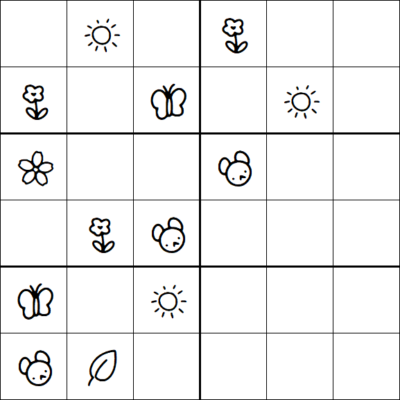 Kids Sudoku 6x6 - Medio