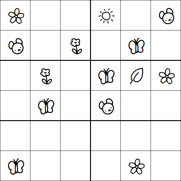 Kids Sudoku 6x6 - Medio