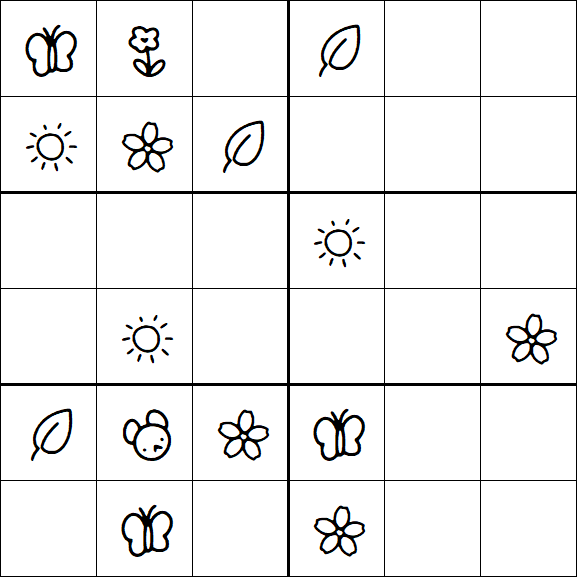 Kids Sudoku 6x6 - Medio