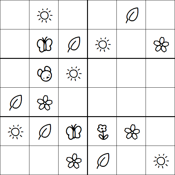 Kids Sudoku 6x6 - Medio