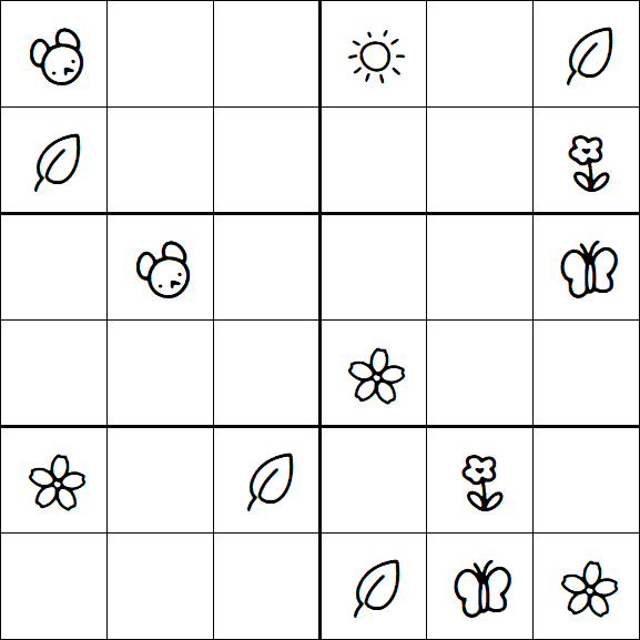 Kids Sudoku 6x6 - Medio