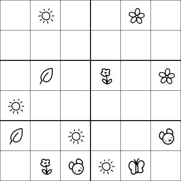Kids Sudoku 6x6 - Medio