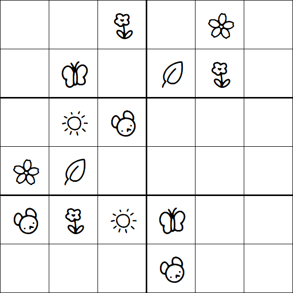 Kids Sudoku 6x6 - Medio