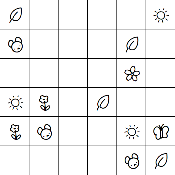 Kids Sudoku 6x6 - Medio